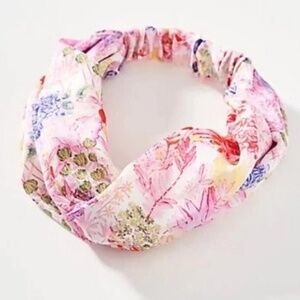 NWT Anthropologie Jeanette Floral Twist Satin Headband